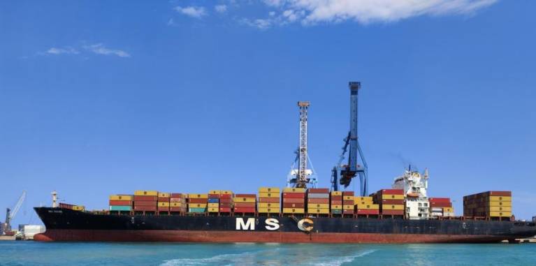 Castellón recibe el primer buque de MSC después de cuatro años