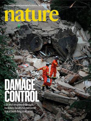 $!La portada que la revista ‘Nature’ dedica este mayo al revolucionario método de diseño de edificios de la Politècnica de València.