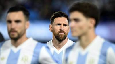 Leo Messi, con la camiseta de la selección argentina.