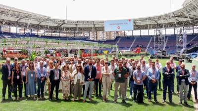 $!Imagen de la asamblea del Cluster de Innovación en Envase y Embalaje que se ha celebrado en el estadio Ciutat de València.