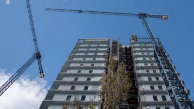 Obras en un edificio de viviendas.