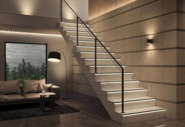 $!‘Novopeldaño Eclipse Aura’, concebido para proteger y decorar escaleras revestidas con cerámica. *