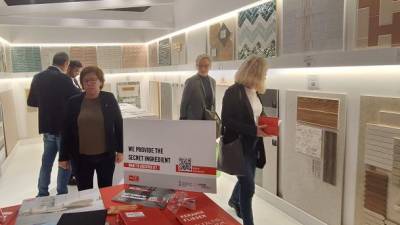 El estand en la feria Orgatec, en Colonia.