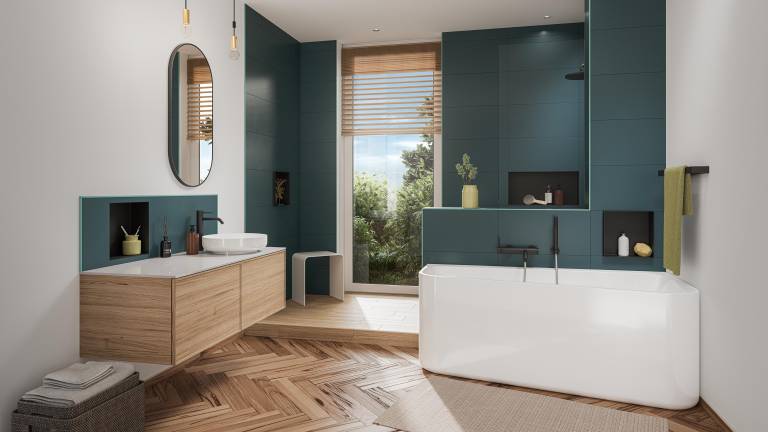 Schlüter-Systems suma nuevas posibilidades de diseño a los cuartos de baño